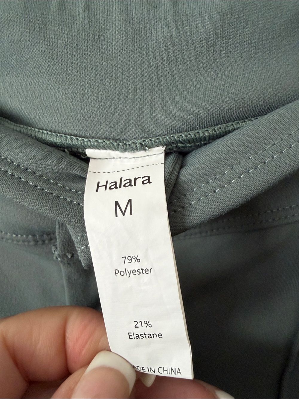 Halara High Waisted Side Flap Pocket Flare Cargo Pants Deep Aquamarine Sz M - Picture 2 of 6